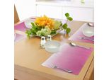 Abakuhaus Tovagliette Ombra, Amore Sognante Dreamy Ispirato Girly Colorato Design Moderno Digital Modern Art Print, Tiscjdeco In Tessuto Resistente Al Colore Per La Sala Da Pranzo E La Cucina, Bianco Rosa