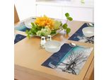 Tovagliette Abakuhaus In Legno Galleggiante, Tema Vista Mare - Legno Galleggiante Su Spiaggia Di Sabbia Bianca - Immagine Digitale Costiera, Decorazione Da Tavolo In Tessuto Resistente Al Colore Per Sala Da Pranzo E Cucina, Turchese E Blu