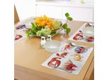 Tovagliette Abakuhaus Con Granchi, Illustrazione Di Animali Marini Come Granchi, Paguri, Aragoste, Conchiglie E Gamberetti, Decorazione Da Tavola In Tessuto Resistente Ai Colori Per La Sala Da Pranzo E La Cucina, Arancione Giallo