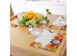 Tovagliette Abakuhaus, Foglie Autunnali E Una Sveglia Con Stampa Digitale Romantica A Tema Autunnale, Decorazioni Da Tavola In Tessuto Resistente Ai Colori Per La Sala Da Pranzo E La Cucina, Arancione E Bianco