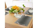 Abakuhaus Tovagliette Ombra, Fumo Nebbia Nebbia Tema Ispirato Grigio Colorato Design Moderno Opera D'arte Stampa Digitale, Tiscjdeco In Tessuto Resistente Al Colore Per La Sala Da Pranzo E La Cucina, Nero Verde
