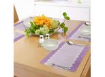 Tovagliette Abakuhaus Malva, Motivo Intricato In Stile Antico Con Classico Sfondo A Pois, Tovaglietta Decorativa In Tessuto Resistente Al Lavaggio Per Sala Da Pranzo E Cucina, Lavanda Lilla