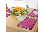 Tovagliette Abakuhaus Magenta, Design Futuristico In Stile Vintage Lattice Grungy Murky Surface Colori Pastello, Tiscjdeco In Tessuto Resistente Al Lavaggio Per La Sala Da Pranzo E La Cucina, Colori Fucsia Rosa