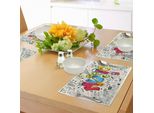 Tovagliette Musicali Abakuhaus, Stile Scarabocchiato, Sfondo Musicale Pop Art Con Illustrazioni Di Strumenti Musicali, Tovagliette Decorative In Tessuto Resistente Ai Colori Per La Sala Da Pranzo E La Cucina, Multicolore
