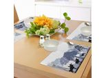 Abakuhaus Tovagliette Elch, Forest Design Riepilogo Woods Fauna Selvatica Nordamericana Cervo Lepre Alci Alberi, Tiscjdeco In Tessuto Resistente Al Lavaggio Per Sala Da Pranzo E Cucina, Bianco Nero Grigio