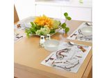 Tovagliette Tribali Abakuhaus, Tribù Tomahawk Etnica - Capo Nativo Dreamcatcher - Piuma - Motivo Antico - Immagine, Tiscjdeco In Tessuto Resistente Al Lavaggio Per La Sala Da Pranzo E La Cucina, Calendula Beige