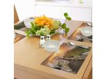 Abakuhaus Tovagliette Con Motivo Della Grande Muraglia Cinese, Il Magnifico Retaggio Dell'immagine Dello Sfondo Mondiale In Mattoni, Tiscjdeco In Tessuto Resistente Al Colore Per La Sala Da Pranzo E La Cucina, Arancione Verde