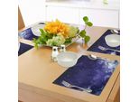 Abakuhaus Tovagliette, Notte Da Sogno Con Stelle, Nuvole, Comete, Serata Eterea, Immagine Surreale E Tranquilla, Tiscjdeco In Tessuto Resistente Ai Colori Per La Sala Da Pranzo E La Cucina, Viola Bianco