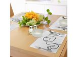 Tovagliette Abakuhaus Humor, Qualunque Cosa Accada Guy Meme Confusion Gesture Label Disegno Creativo Rabbia Makers Design, Tiscjdeco In Tessuto Resistente Ai Colori Per La Sala Da Pranzo E La Cucina, Bianco E Nero