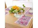 Tovagliette Anime Abakuhaus, Per Bambini, Con Graziosi Gattini Che Esprimono Emozioni, Divertenti Motivi Animali, Stampa Artistica Giapponese, Decorazione Da Tavola In Tessuto Resistente Al Lavaggio, Per Sala Da Pranzo E Cucina, Viola, Rosa, Blu