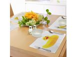 Abakuhaus Tovagliette Con Paperelle Da Bagno, Giocattolo Giallo Squeak Ducky Fun Bubble Bath Animaletti Per La Cameretta Dei Bambini Stampa Con Paperelle, Tiscjdeco In Tessuto Resistente Al Lavaggio Per La Sala Da Pranzo E La Cucina, Giallo E Bianco