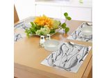 Tovagliette Abakuhaus Wal, Balene Disegnate A Mano In Bianco E Nero Da Singole Immagini Artistiche Di Piccole E Grandi Dimensioni, Tiscjdeco In Tessuto Resistente Al Lavaggio Per La Sala Da Pranzo E La Cucina, Bianco E Nero