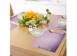 Tovagliette Abakuhaus Lavanda, Rosa E Viola Ombreggiato Stampa - Arte Digitale Moderna Con Sfumature Pastello, Decorazione Da Tavola In Tessuto Resistente Al Lavaggio Per Sala Da Pranzo E Cucina, Rosa Chiaro E Viola