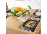 Abakuhaus Tovagliette Marocchine, Tipica Porta Marocchina Dell'antica Medina - Foto Dell'ingresso Con Arco Storico Mediterraneo, Tiscjdeco In Tessuto Resistente Al Lavaggio Per La Sala Da Pranzo E La Cucina, Beige Blu
