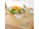 Tovagliette Abakuhaus Con Motivi Floreali, Alberi, Boccioli E Fiori Primaverili, Pedali, Corpo, Vento, Natura, Tiscjdeco In Tessuto Resistente Al Lavaggio Per Sala Da Pranzo E Cucina, Giallo E Bianco