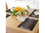 Tovagliette Abakuhaus, Stampa Digitale Ispirata Alla Natura Con Alberi In Legno Scuro E Grafica Moderna Con Colori Sfumati, Tiscjdeco In Tessuto Resistente Ai Colori Per La Sala Da Pranzo E La Cucina, Marrone