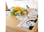 Abakuhaus Tovagliette Groovig, Guy Meme Face Laughing Gesti Espressivi Umani Umorismo Illustrazione Moderna, Tiscjdeco In Tessuto Resistente Ai Colori Per La Sala Da Pranzo E La Cucina, Bianco E Nero