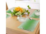 Abakuhaus Tovagliette Ombra, Moss Leaf Natur Primavera Ispirata A Vivaci Colori Ombre Design Stampa Digitale Immagine Artwork, Tiscjdeco In Tessuto Resistente Al Colore Per La Sala Da Pranzo E La Cucina, Verde
