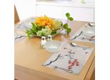 Tovagliette Giapponesi Abakuhaus, Rami Di Ciliegio In Fiore Sakura, Romantica Primavera Con Motivo Acquerellato, Tiscjdeco In Tessuto Resistente Al Lavaggio Per Sala Da Pranzo E Cucina, Nero Corallo Rosso