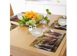 Tovagliette Abakuhaus Natur, Cascata Cascade Forest, Albero Moss Lake Stones Rocks, Meraviglie Del Mondo, Tiscjdeco In Tessuto Resistente Ai Colori Per La Sala Da Pranzo E La Cucina, Verde Marrone