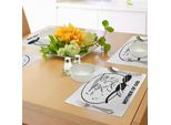 Tovagliette Umoristiche Abakuhaus, Fumetti Sgradevoli Io Gusta Guy Meme Con Espressione Scontenta New Era Artwork, Tiscjdeco In Tessuto Resistente Al Lavaggio Per La Sala Da Pranzo E La Cucina, Bianco E Nero