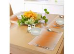 Tovagliette Abakuhaus, Design Ispirato Alla Stagione Calda E Al Deserto Rovente, Stampa Digitale Moderna, Tiscjdeco In Tessuto Resistente Ai Colori Per La Sala Da Pranzo E La Cucina, Arancione