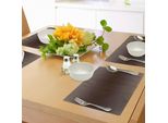 Abakuhaus Tovagliette Ombra, Legno Kindling Tree Mud Ispirato Alla Natura Tema Marrone Scuro Colore Moderno Stampa Artistica, Tiscjdeco In Tessuto Resistente Al Colore Per La Sala Da Pranzo E La Cucina, Marrone