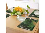 Abakuhaus Tovagliette Giungla, Sentiero Nel Bosco Thailandia Freschezza Tranquillità Natura Parco Meditazione Escursionismo Hobby Immagine, Tiscjdeco In Tessuto Resistente Ai Colori Per La Sala Da Pranzo E La Cucina, Verde