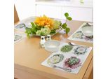 Abakuhaus Tovagliette Cactus, Stampa Retrò Messicana Con Cactus Del Deserto, Fiori, Piante, Botanica, Natura, Vintage, Tiscjdeco In Tessuto Resistente Al Lavaggio Per Sala Da Pranzo E Cucina, Multicolore