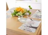 Tovagliette Abakuhaus Wald, Forest Tree Con Foglie E Rami Dalla Struttura Moderna E Stampa Cartoon, Tiscjdeco In Tessuto Resistente Al Lavaggio Per La Sala Da Pranzo E La Cucina, Multicolore