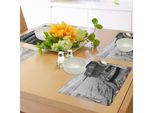 Abakuhaus Tovagliette Bianche E Nere, Vecchia Barca Da Pesca In Legno E Fienile Abbandonato Sul Lago Immagine Dal Fascino Costiero, Tiscjdeco In Tessuto Resistente Al Colore Per La Sala Da Pranzo E La Cucina, Grigio