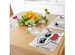 Tovagliette Umoristiche Abakuhaus, Simpatico Meme Di Un Innamorato Con Un Cuore Romance Forever Immagine Di Sposi, Tiscjdeco In Tessuto Resistente Ai Colori Per La Sala Da Pranzo E La Cucina, Bianco E Rosso