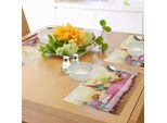 Tovagliette Abakuhaus Con Caricature, Grazioso Paesaggio Con Castello, Ciambelle, Muffin E Gelati Per Bambini, Tiscjdeco In Tessuto Resistente Ai Colori Per La Sala Da Pranzo E La Cucina, Marrone Sabbia E Rosa