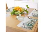 Tovagliette Abakuhaus Con Motivi Floreali, Fiori E Foglie In Un Giardino Primaverile Con Stampa Grafica Di Margherite, Rose E Ortensie, Decorazioni Da Tavola In Tessuto Resistente Al Lavaggio Per La Sala Da Pranzo E La Cucina, Multicolore