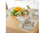 Abakuhaus Giorno Dei Morti Tovagliette, Petali Di Fiori In Legno Con Stampa Tradizionale Messicana Cappello Da Festa Spagnolo, Tiscjdeco In Tessuto Resistente Al Colore Per La Sala Da Pranzo E La Cucina, Beige Cachi