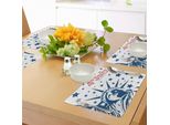 Abakuhaus 4 Luglio Tovagliette, Silhouette Della Statua Della Libertà Con Illustrazione Dell'indipendenza, Tiscjdeco In Tessuto Resistente Al Lavaggio Per La Sala Da Pranzo E La Cucina, Blu Navy, Bianco E Rosso
