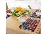 Abakuhaus 4 Luglio Tovagliette, Sfondo Rustico Con Bandiera Americana Design Tavole Di Legno, Tiscjdeco In Tessuto Resistente Al Colore Per La Sala Da Pranzo E La Cucina, Rosso Cinabro Blu Navy Bianco