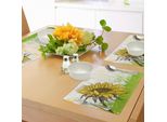 Tovagliette Abakuhaus Natur, Stampa Floreale Con Girasoli In Un Campo Estivo, Giardino, Immagine Astratta Fugace, Tiscjdeco In Tessuto Resistente Al Lavaggio Per Sala Da Pranzo E Cucina, Multicolore