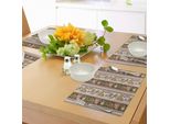 Tovagliette Abakuhaus Arabesque, Motivo Floreale Persiano Etnico Mediorientale Con Paisley, Stampa Artistica Boho, Tiscjdeco In Tessuto Resistente Al Lavaggio Per Sala Da Pranzo E Cucina, Multicolore