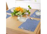 Tovagliette Abakuhaus Con Motivi Floreali, Bianche E Gialle Simpatiche Margheritine In Fiore Motivo Primaverile Ispirato Al Giardino, Decorazioni Da Tavola In Tessuto Resistente Allo Scolorimento Per La Sala Da Pranzo E La Cucina, Giallo Chiaro, Blu Violetto, Bianco