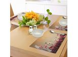 Tovagliette Abakuhaus Con Motivi Floreali, Ispirate Alla Stagione Primavera-Estate, Con Immagini Di Fiori Da Giardino E Papaveri, Decorazioni Da Tavola In Tessuto Resistente Al Lavaggio Per La Sala Da Pranzo E La Cucina, Rosa Chiaro, Kaki E Rosa.