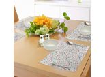 Abakuhaus Tovagliette Shabby Chic, Fiori Romantici, Campagna, Natura, Foglie Germoglianti, Immagine Artistica Forest Garden, Tiscjdeco In Tessuto Resistente Al Lavaggio Per Sala Da Pranzo E Cucina, Multicolore