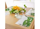 Tovagliette Botaniche Abakuhaus, Clima Tropicale Vibrante, Foglie Grandi, Habitat, Estate, Deserto, Fogliame, Immagine, Tiscjdeco In Tessuto Resistente Al Colore Per La Sala Da Pranzo E La Cucina, Verde Cacciatore Giallo