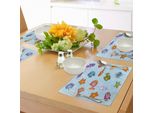 Tovagliette Abakuhaus Ocean, Tipi Di Pesci Nel Paesaggio Marino Delle Profondità Marine Seahorse Shells Con Immagine Di Sfondo Acquatica, Tiscjdeco In Tessuto Resistente Al Lavaggio Per La Sala Da Pranzo E La Cucina, Multicolore