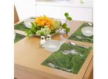 Tovagliette Abakuhaus Natur, Simpatico Gatto Che Osserva Una Farfalla Su Un Prato, Immagine Ispirata Al Giardino, Tiscjdeco In Tessuto Resistente Al Lavaggio Per La Sala Da Pranzo E La Cucina, Verde Felce Bianco Grigio