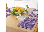 Abakuhaus Tovagliette Moderne, Cerchi Viola Geometrici Design Ispirato Alla Disco Opera D'arte, Tiscjdeco In Tessuto Resistente Al Lavaggio Per La Sala Da Pranzo E La Cucina, Rosa Baby, Lilla E Viola