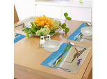 Tovagliette Estive Abakuhaus, Spiaggia, Sole, Sabbia, Onde, Sandali, Sdraio, Vacanze, Relax, Stampa Cartoon, Tiscjdeco In Tessuto Resistente Al Lavaggio Per Sala Da Pranzo E Cucina, Multicolore