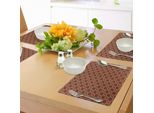 Abakuhaus Tovagliette Moderne, Stile Retrò Anni '60-'70, Motivo Geometrico Vintage Con Cerchi E Triangoli, Immagine Artistica, Tiscjdeco In Tessuto Resistente Al Lavaggio Per Sala Da Pranzo E Cucina, Arancione Scuro, Bordeaux, Tortora