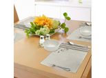 Tovagliette Abakuhaus Natur, Rami Astratti Ondulati E Intrecciati Con Foglie E Piccola Illustrazione Di Uccellino, Tiscjdeco In Tessuto Resistente Al Lavaggio Per La Sala Da Pranzo E La Cucina, Grigio Bianco Marrone