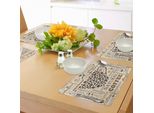 Abakuhaus Tovagliette Moderne, Latte Cappuccino Affogato Natural Con Immagine Di Chicchi Di Caffè A Forma Di Tazza, Tiscjdeco In Tessuto Resistente Al Lavaggio Per La Sala Da Pranzo E La Cucina, Marrone Caramello E Crema